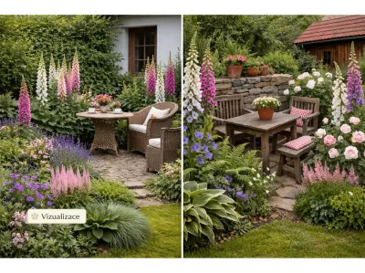 VIZUALIZACE: náprstní, růže, kapradí, čechrava, aj.