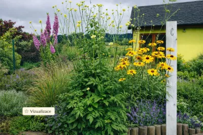 VIZUALIZACE: hlavatka obrovská, třapatka srstnatá, náprstník, nepeta aj.