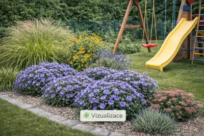 VIZUALIZACE: hvězdnice, levandule, rozchodník, třapatka srstantá, pěchava podziimní, ozdobnice čínská