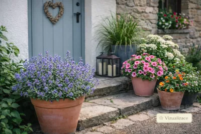 VIZUALIZACE: nepeta v květináči