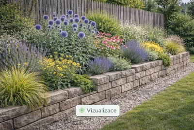 VIZUALIZACE: bělotrn, levandule, třapatka, ostřice, nepeta, svíčkovec aj.