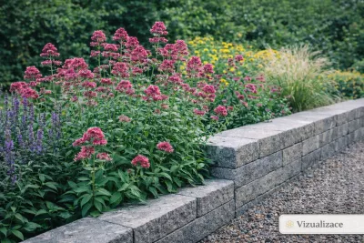 sazenice trvalky mavuň červená / centranthus ruber sazenice-kvetin.cz VIZUALIZACE: mavuň, agastache, třapatka, kavyl