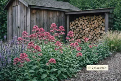 sazenice trvalky mavuň červená / centranthus ruber sazenice-kvetin.cz VIZUALIZACE: mavuň, agastache anýzová, nepeta aj.