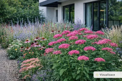 VIZUALIAZCE: řebříček, rozchodník, třapatky, perovskia, nepeta aj.