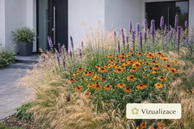 sazenice trvalky záplevák podzimní 'Helena' / helenium autumnale 'Helena' sazenice-kvetin.cz VIZUALIZACE: záplevák, kavyl, šuškarda