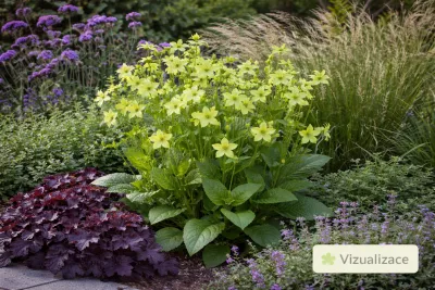 sazenice letničky tabák křídlatý 'Lime Green' sazenice-kvetin.cz VIZUALIZACE: tabák, nepeta, heuchera, kavyl aj.