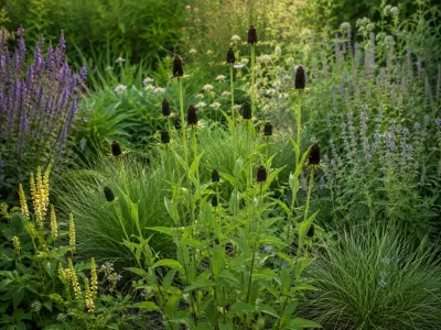 sazenice trvalky rudbeckia occidentalis Green Wizzard sazenice-kvetin.cz třapatka Green Wizzard spolu s jinými nenáročnými trvalkami a travinami